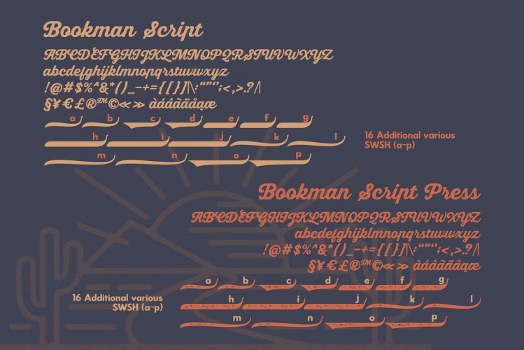 Bookman Font free download preview 10 – Serif Fonts font