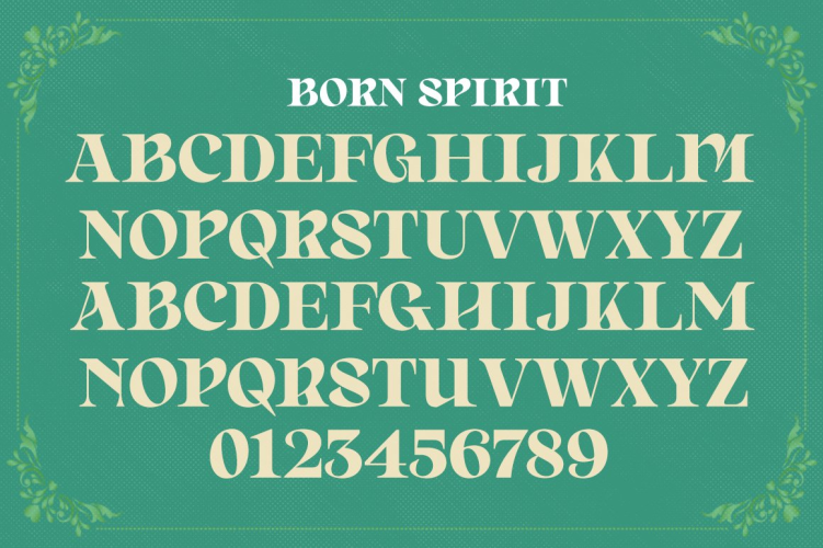 Born Spirit Font free download preview 4 – Display Fonts font
