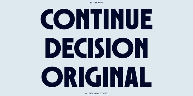 Bosten Font free download preview 6 – Sans Serif Fonts font