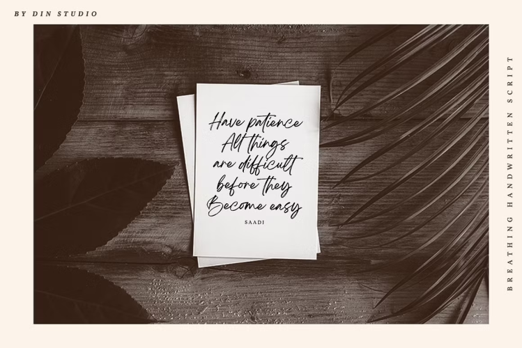 Breathing Font free download preview 3 – Script And Handwritten font