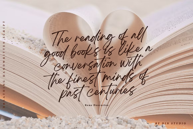 Breathing Font free download preview 7 – Script And Handwritten font