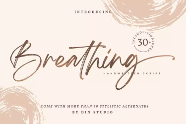 Breathing Font free download – Script And Handwritten font preview