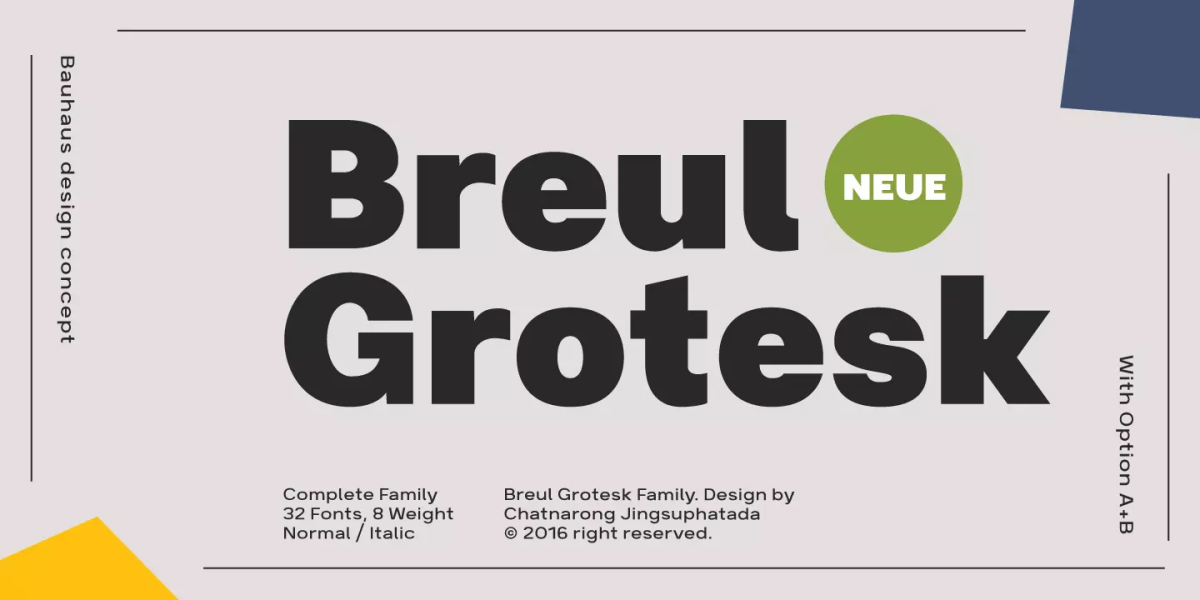 Breul Grotesk Font Family free download – Sans Serif Fonts font preview image for Windows and Mac
