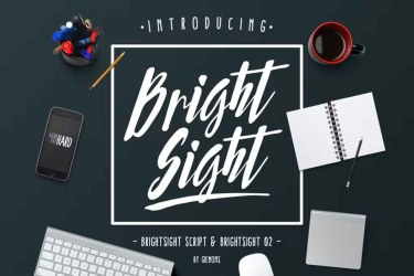 Bright Sight Font free download – Script font preview