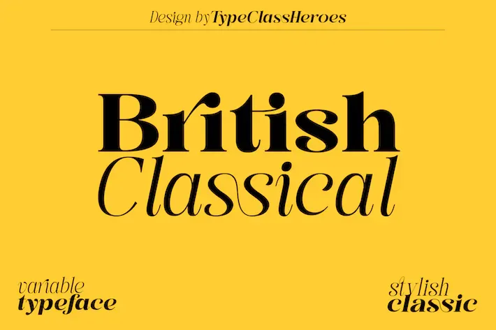 British Classical Font preview 7 – Serif Fonts font sample