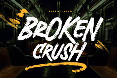 Broken Crush – Brush Font free download – Brush Fonts font preview
