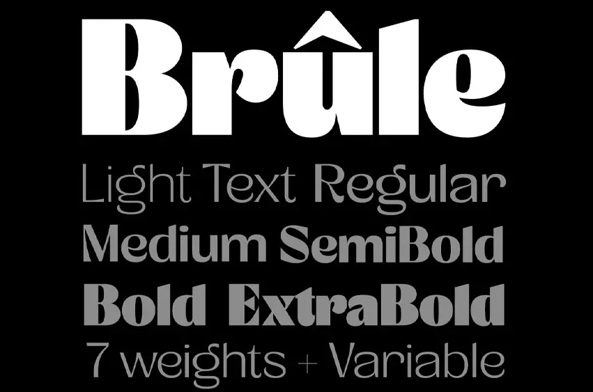 Brule Font free download – Display Fonts font preview image for Windows and Mac