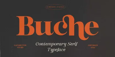 Buche Font Family free download – Serif Fonts preview