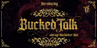 Buckedtalk Font free download – Vintage font preview