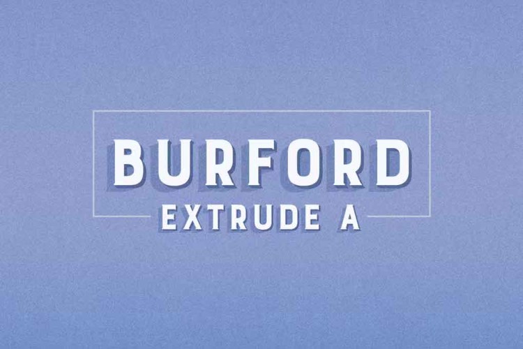 Burford Extrude A Font free download preview 3 – Serif Fonts font