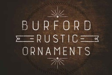 Burford Rustic Extras Font free download – Burford font preview