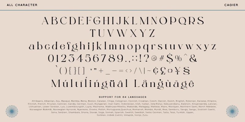 Cagier Font free download preview 6 – Display Fonts font