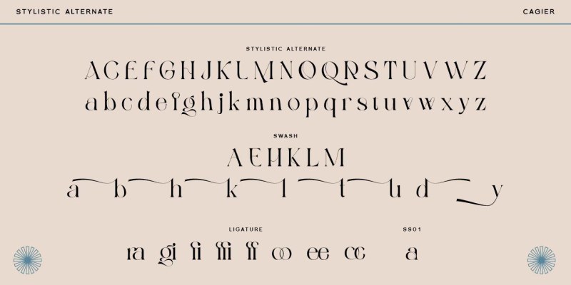Cagier Font free download preview 7 – Display Fonts font