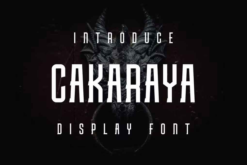 Cakaraya Font free download – Sans Serif Fonts font preview image for Windows and Mac