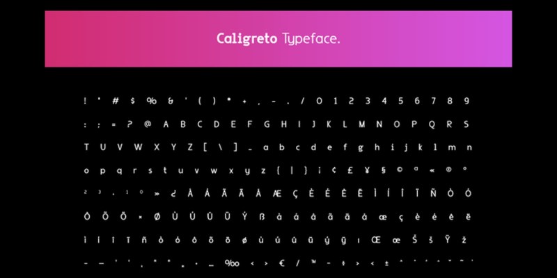 Caligreto Font Family free download preview 4 – Sans Serif Fonts font