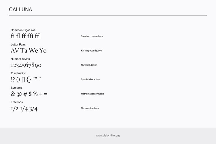 Calluna Font free download preview 4 – Sans Serif Fonts font