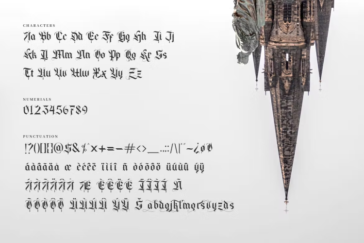 Cambridge Bold Decorative Gothic Font free download preview 3 – Serif Fonts font