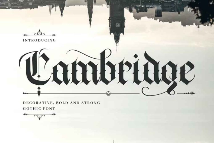 Cambridge Bold Decorative Gothic Font free download preview 4 – Serif Fonts font
