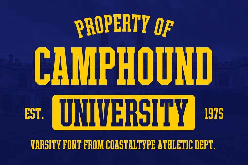Camphound Font free download – Serif Fonts font preview image for Windows and Mac
