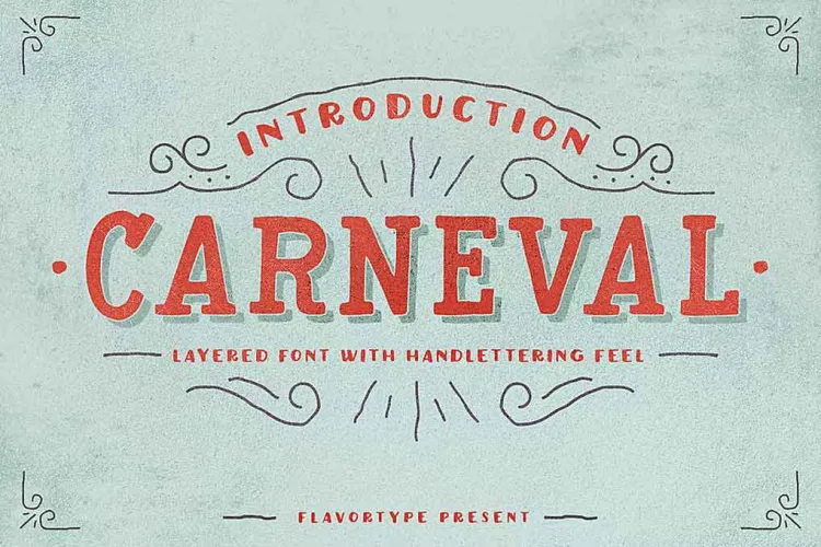 Carneval Font free download preview 4 – Serif Fonts font
