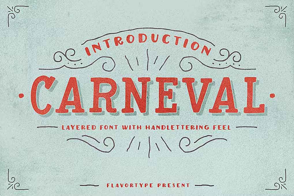 Carneval Font free download – Serif Fonts font preview image for Windows and Mac