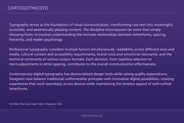 CartoGothic Std Font Family free download preview 4 – Sans Serif Fonts font