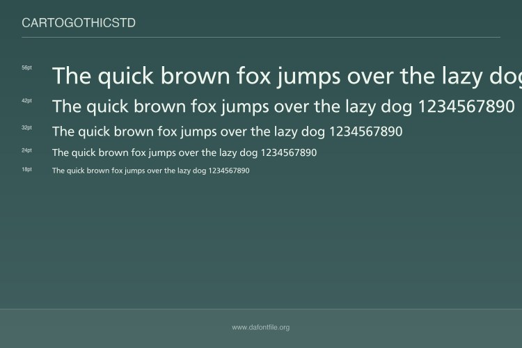 CartoGothic Std Font Family free download preview 5 – Sans Serif Fonts font