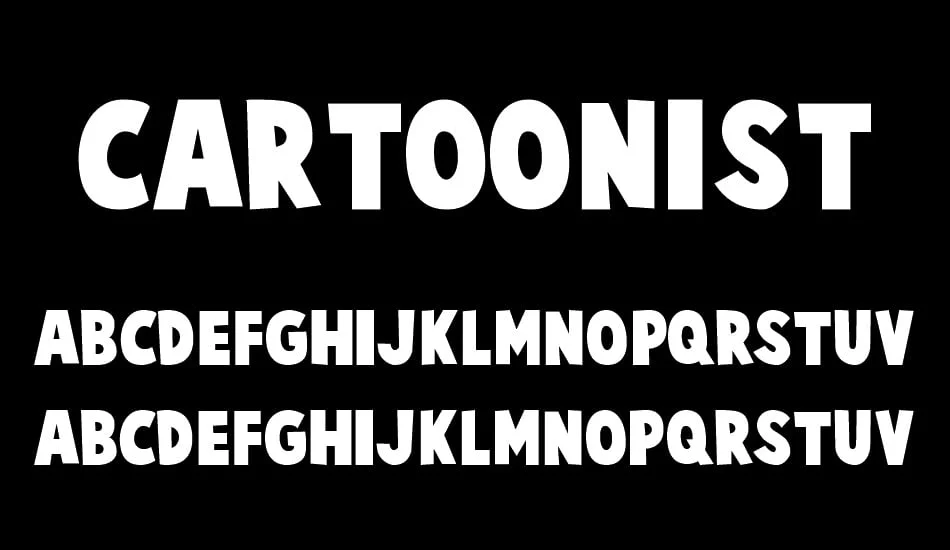 Cartoonist Font free download – Decorative Fonts font preview image for Windows and Mac