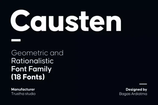 Causten Font free download – Sans Serif Fonts font preview image for Windows and Mac
