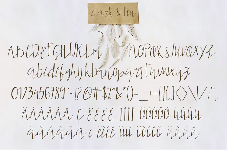 Clark & Lou Font free download preview 2 – Script And Handwritten font