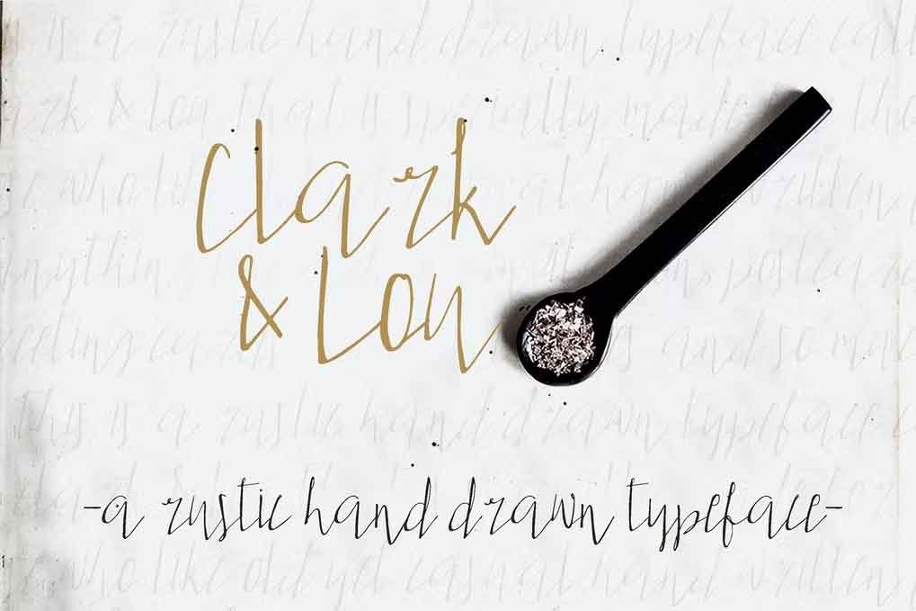 Clark & Lou Font free download – Script And Handwritten font preview image for Windows and Mac