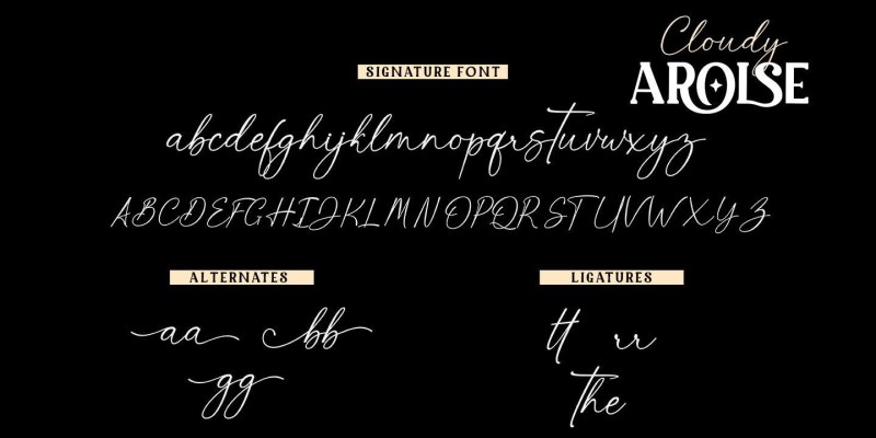 Cloudy Arolse Font Family free download preview 1 – Sans Serif Fonts font