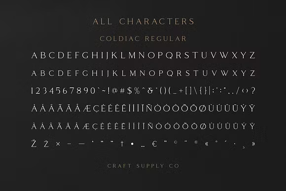 Coldiac Font free download preview 3 – Serif Fonts font