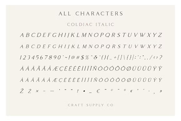 Coldiac Font free download preview 4 – Serif Fonts font