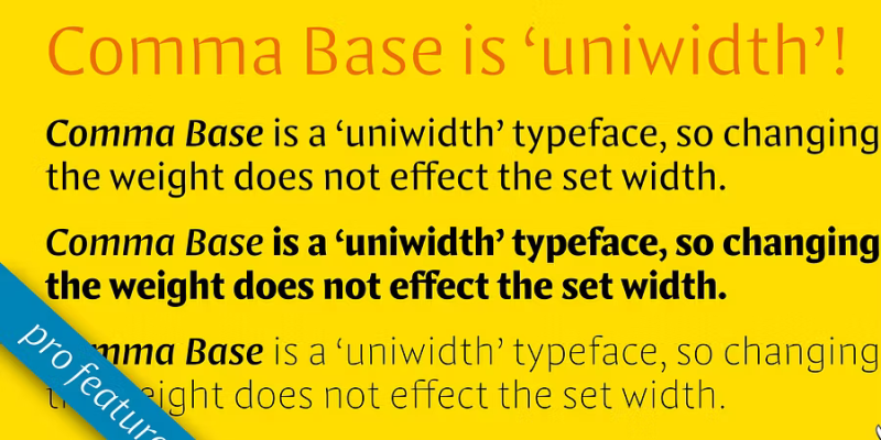 Comma Base Font Family free download preview 1 – Sans Serif Fonts font