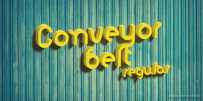 Conveyor Belt Font Family free download preview 7 – Display Fonts font
