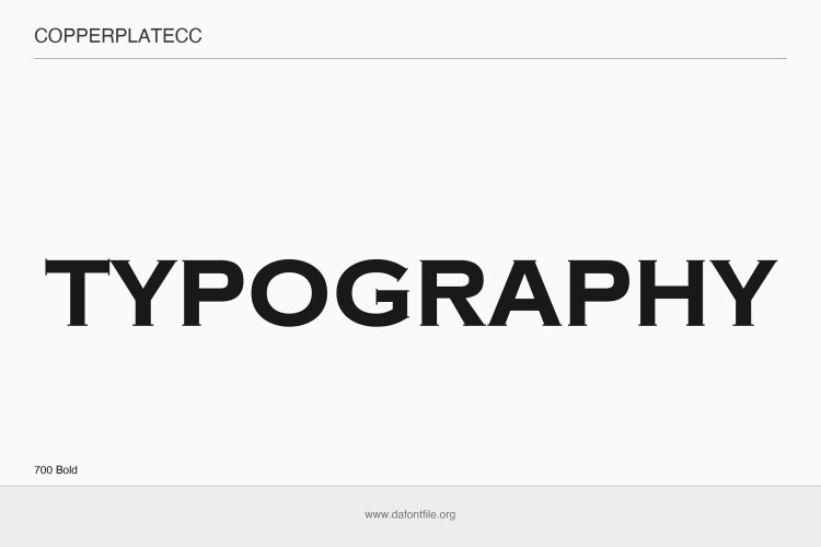Copperplate Font free download preview 2 – Display Fonts font