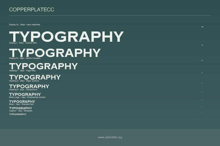 Copperplate Font free download preview 4 – Display Fonts font