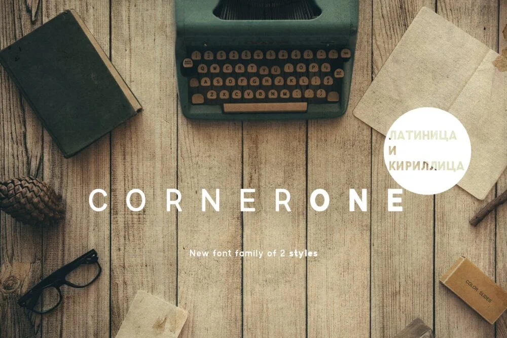 CornerOne Font free download – Typeface font preview image for Windows and Mac