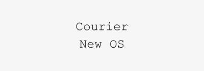 Courier New OS Font free download – Typewriter font preview