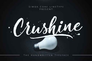 Crushine Wet Brush Font free download – Contemporary font preview