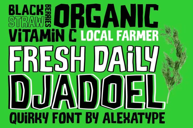 DJADOEL Quirky All Caps Font free download preview 3 – Sans Serif Fonts font