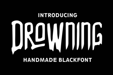 DROWNING Font free download – Decorative Fonts font preview