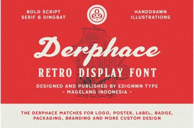 Derphace Font free download – Packaging font preview
