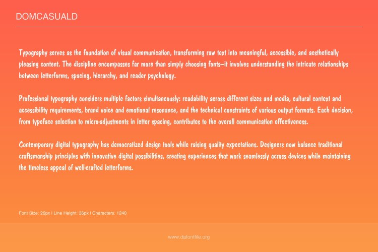Dom Casual D Font Family free download preview 2 – Display Fonts font