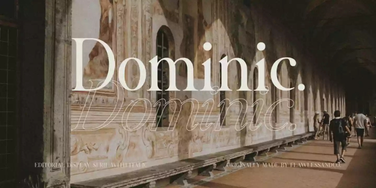 Dominic Font Family free download – Serif Fonts font preview image for Windows and Mac