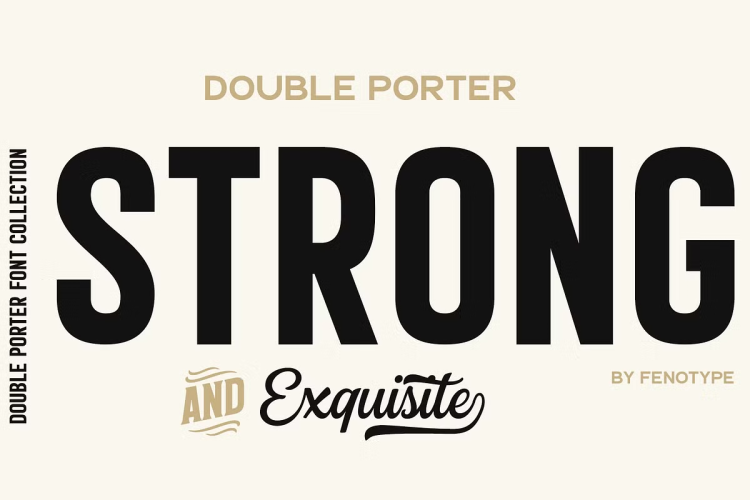 Double Porter Font free download preview 3 – Display Fonts font