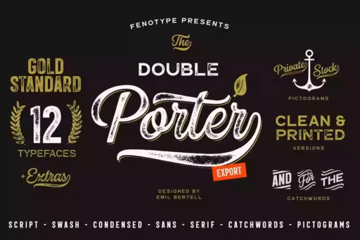Double Porter Font free download preview 6 – Display Fonts font