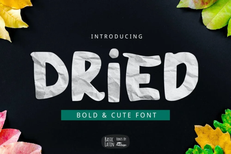 Dried Bold Font free download preview 4 – Script And Handwritten font
