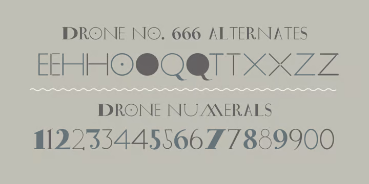 Drone Font Family free download preview 2 – Typeface font